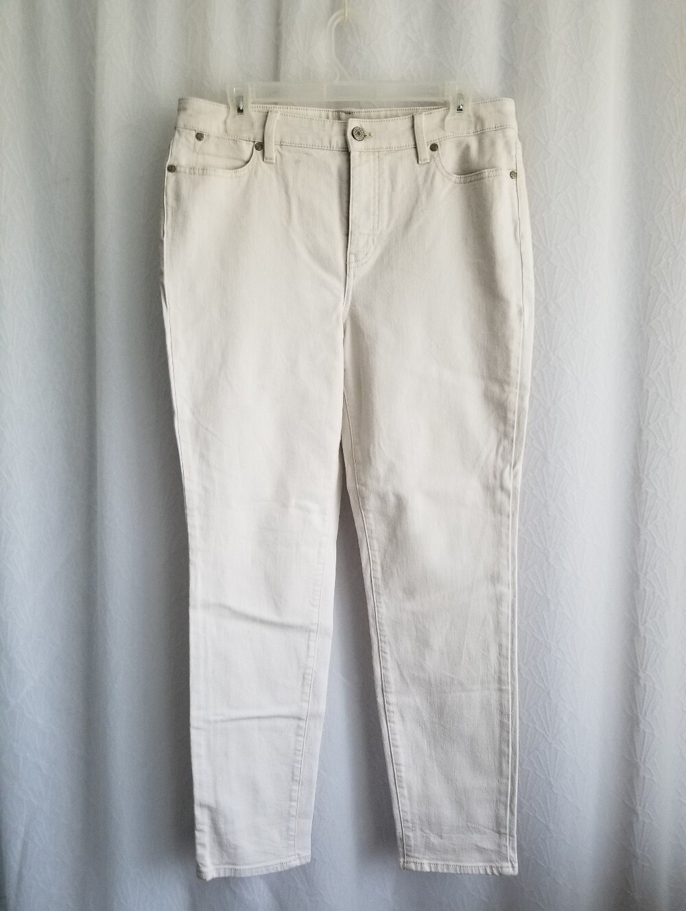 Talbots Flawless Slim Ankle Off White Jeans 10 Stretch